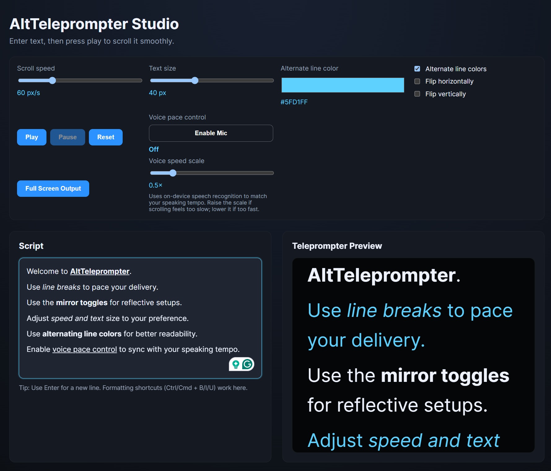 AltTeleprompter